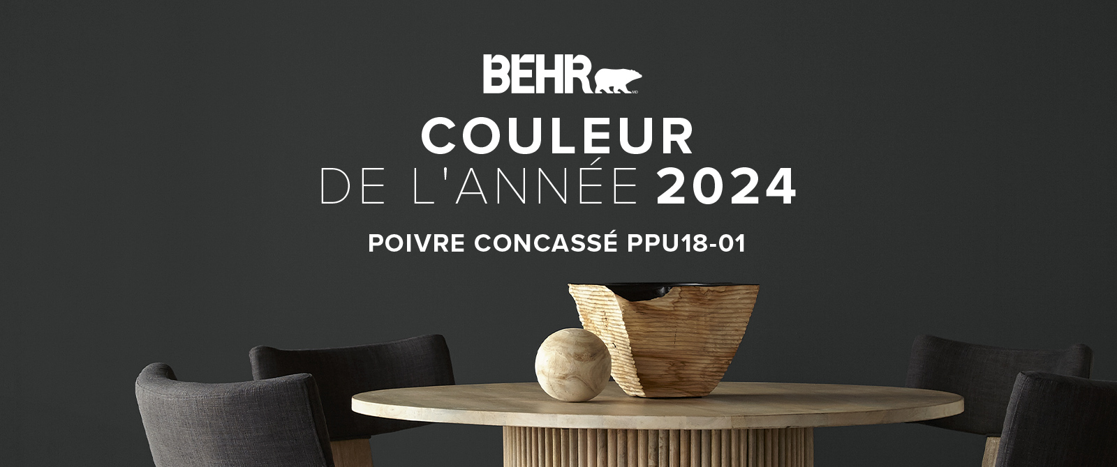 NEW BEHR 2024 Colour of the Year - POIVRE CONCASSÉ